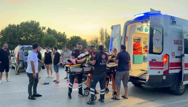 Antalya’da elektrikli bisikletle otomobil çarpıştı: 2 yaralı